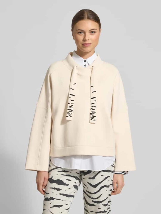 Zdjęcie produktu Bluza o kroju oversized z tunelem Marc Cain Piaskowy