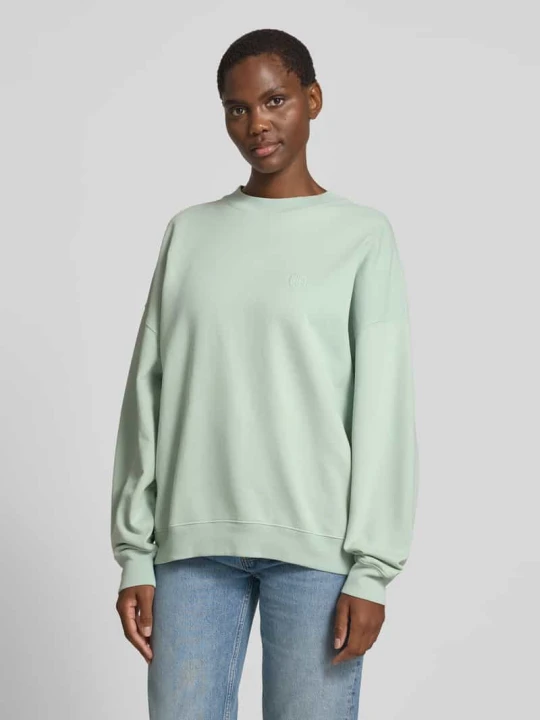 Zdjęcie produktu Bluza o kroju oversized z wyhaftowanym logo Anine Bing Zielony