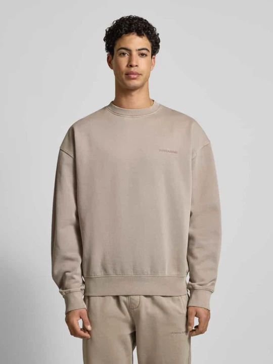 Zdjęcie produktu Bluza o kroju oversized z wyhaftowanym logo Pegador Jasnoszary