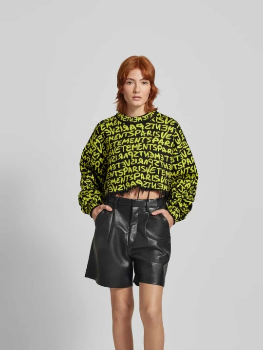 Zdjęcie produktu Bluza o kroju oversized z wzorem z logo Vetements Czarny
