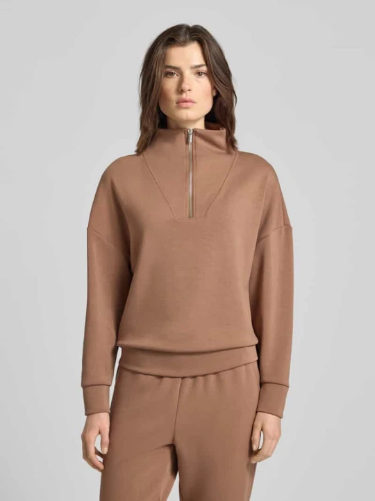 Zdjęcie produktu Bluza o kroju oversized z zapinanym kołnierzem FYNCH-HATTON Jasnobrązowy