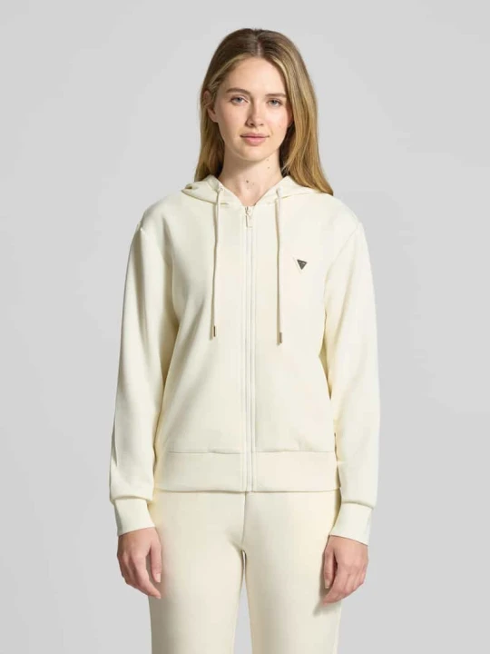 Zdjęcie produktu Bluza o kroju regular fit z aplikacją z logo Model 'Olympe' Guess Złamany biały