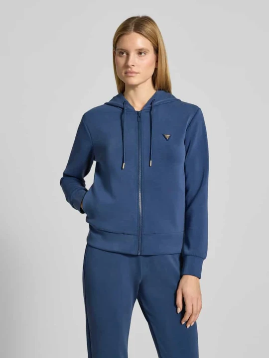 Zdjęcie produktu Bluza o kroju regular fit z aplikacją z logo Model 'Olympe' Guess Niebieski