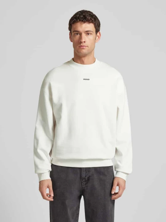 Zdjęcie produktu Bluza o kroju regular fit z czystej bawełny Model 'DAPOCREW' Hugo Złamany biały
