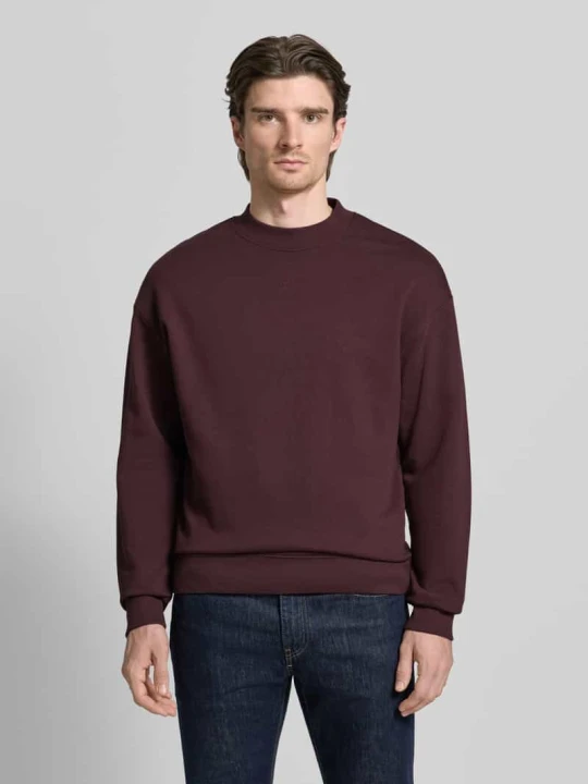 Zdjęcie produktu Bluza o kroju regular fit z czystej bawełny model 'DAPOCREW' Hugo Bordowy