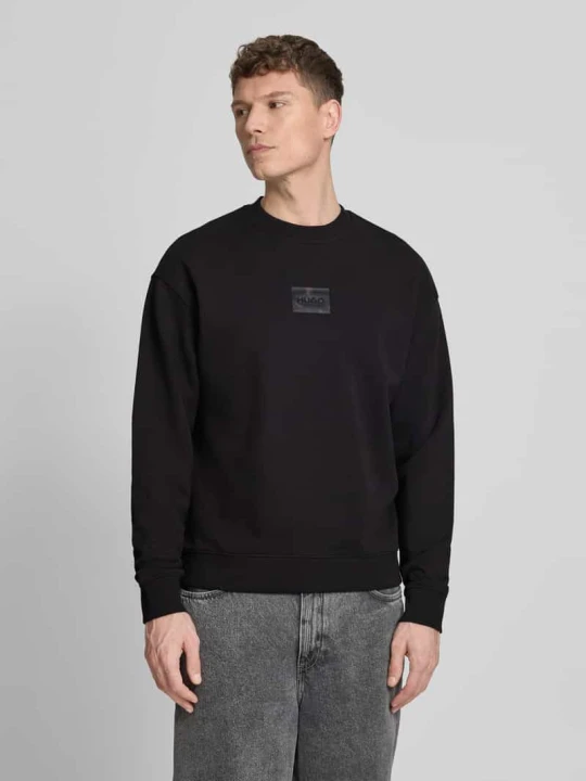 Zdjęcie produktu Bluza o kroju regular fit z czystej bawełny model 'DAYLO' Hugo Czarny