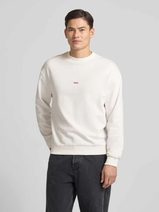 Zdjęcie produktu Bluza o kroju regular fit z czystej bawełny model 'DUBRAXO' Hugo Biały