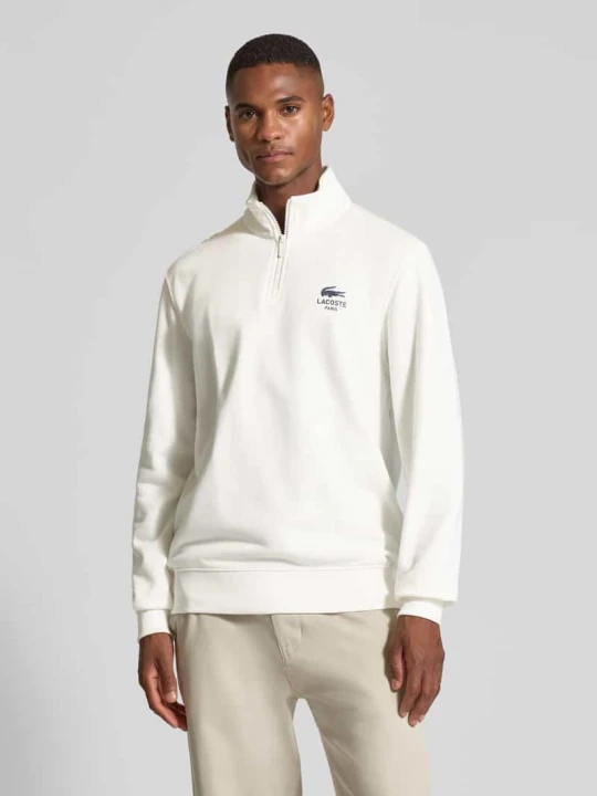Zdjęcie produktu Bluza o kroju regular fit z czystej bawełny model ‘HERITAGE’ Lacoste Złamany biały