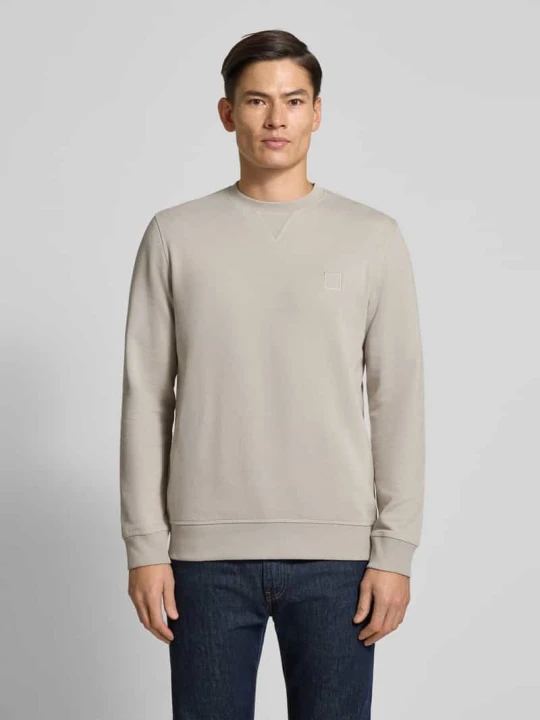 Zdjęcie produktu Bluza o kroju regular fit z czystej bawełny model "WESTART" Boss Piaskowy