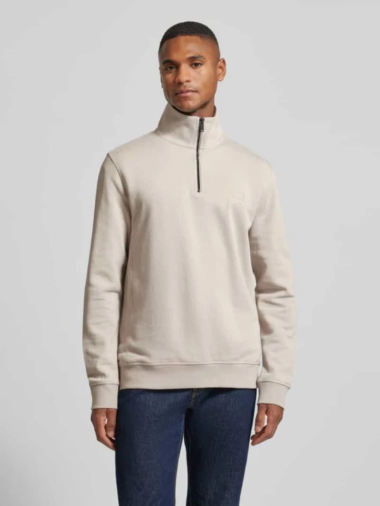 Zdjęcie produktu Bluza o kroju regular fit z czystej bawełny model ‘ZETRUST’ Boss Piaskowy