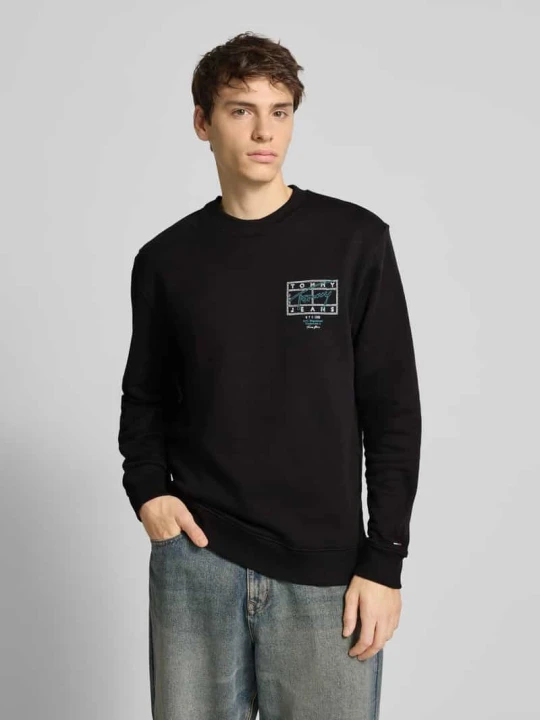 Zdjęcie produktu Bluza o kroju regular fit z czystej bawełny Tommy Jeans Czarny