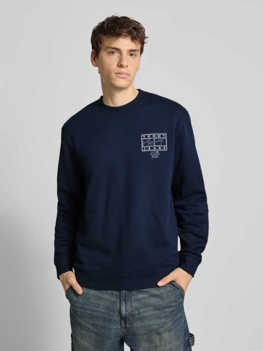 Zdjęcie produktu Bluza o kroju regular fit z czystej bawełny Tommy Jeans Granatowy