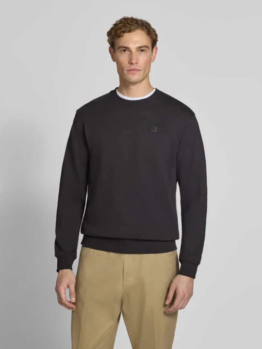 Zdjęcie produktu Bluza o kroju regular fit z czystej bawełny z naszywką z logo Scotch & Soda Czarny