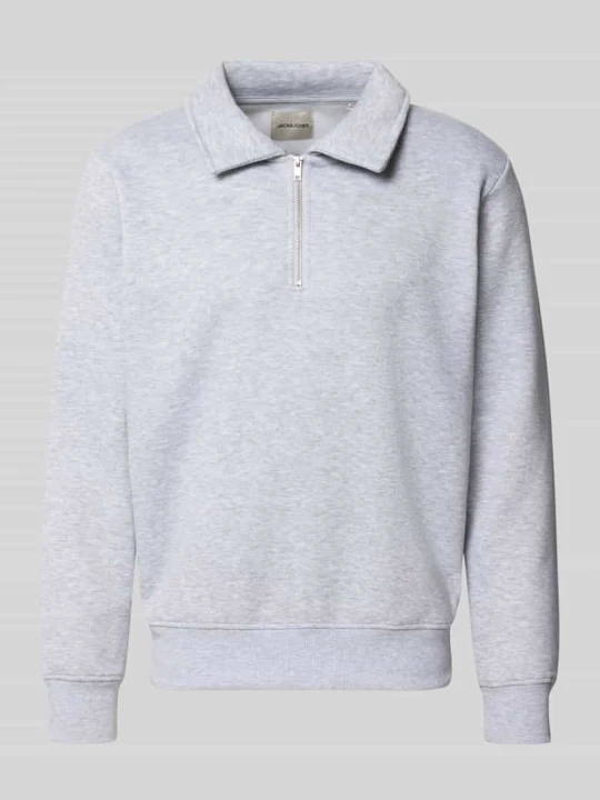 Zdjęcie produktu bluza o kroju regular fit z dodatkiem bawełny model 'Bradley' Jack&Jones Jasnoszary melanż