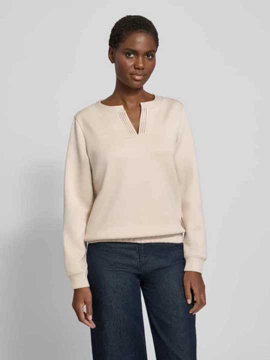 Zdjęcie produktu Bluza w kroju regular fit z dodatkiem wiskozy Tom Tailor Piaskowy