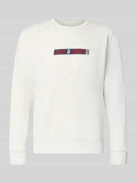 Zdjęcie produktu Bluza o kroju regular fit z domieszką bawełny model 'Munk' Jack&Jones Złamany biały melanż