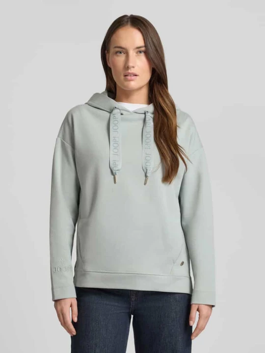 Zdjęcie produktu Bluza z kapturem o kroju regular fit z aplikacją z logo JOOP! Jasnozielony