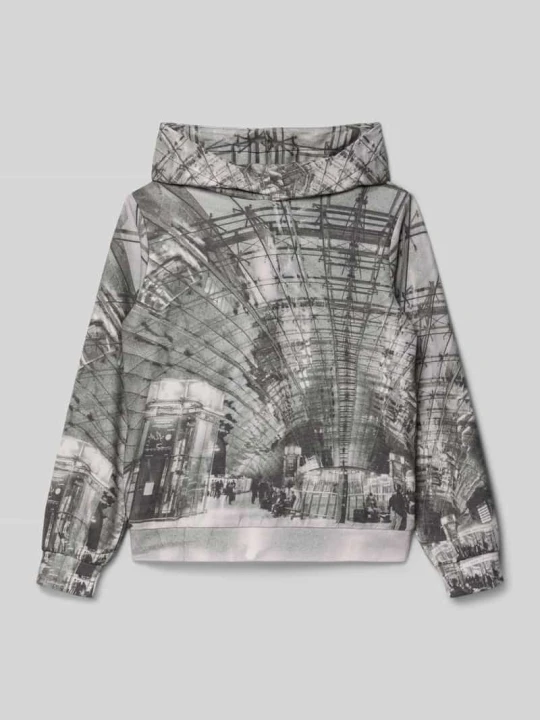 Zdjęcie produktu Bluza z kapturem w kroju regular fit z dodatkiem bawełny s.Oliver Czarny