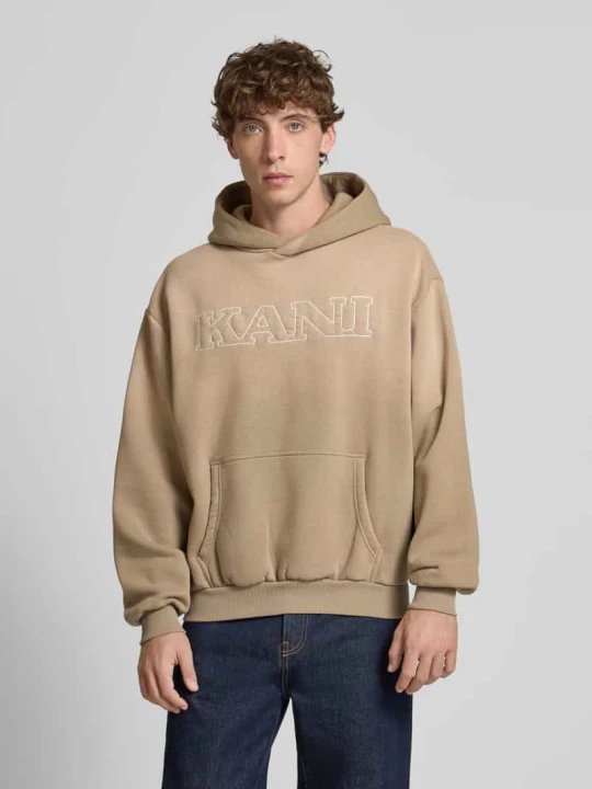 Zdjęcie produktu Bluza o kroju regular fit z kapturem i wyhaftowanym logo model ‘Retro’ Karl Kani Średniobrązowy