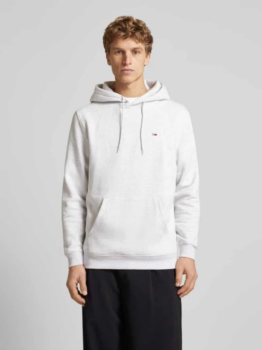 Zdjęcie produktu Bluza o kroju regular fit z kapturem i wyhaftowanym logo Tommy Jeans Jasnoszary melanż