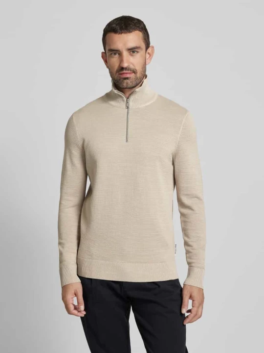 Zdjęcie produktu Bluza o kroju regular fit z kołnierzem i fakturą Ottoman Marc O'Polo Złamany biały