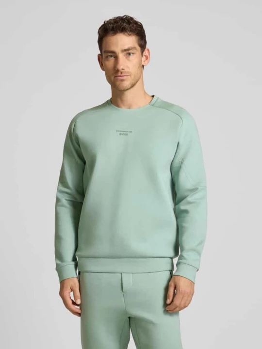 Zdjęcie produktu Bluza o kroju regular fit z mieszanka bawełny model 'SW_PS SPIRIT70 CN' Boss Limonkowy