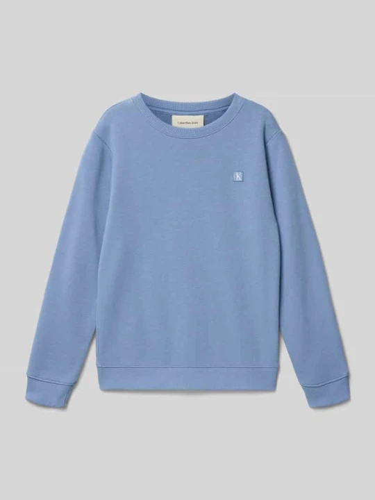 Zdjęcie produktu Bluza o kroju regular fit z mieszanki bawełny Calvin Klein Jeans Jasnoniebieski