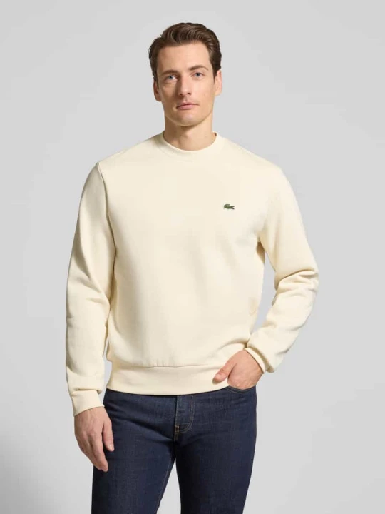 Zdjęcie produktu krój regular fit Bluza z mieszanki bawełny Lacoste Złamany biały