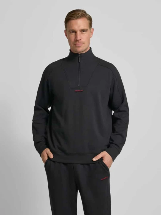Zdjęcie produktu Bluza o kroju regular fit z mieszanki bawełny model 'ATLAS' Hugo Czarny
