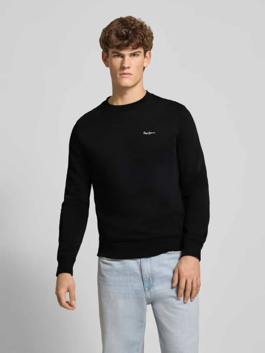 Zdjęcie produktu Bluza o kroju regular fit z mieszanki bawełny model ‘GRIFFIN’ Pepe Jeans Czarny