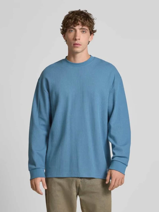 Zdjęcie produktu Bluza o kroju regular fit z mieszanki bawełny model ‘NUWOLO’ Hugo Jeansowy niebieski