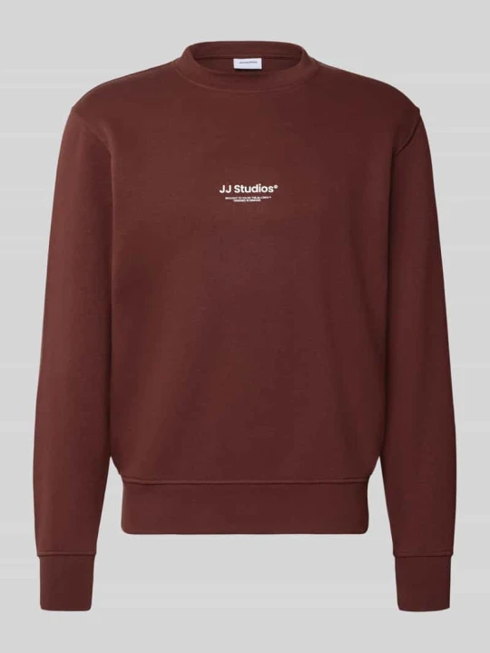 Zdjęcie produktu bluza o kroju regular fit z mieszanki bawełny model 'Soho' Jack&Jones Bordowy