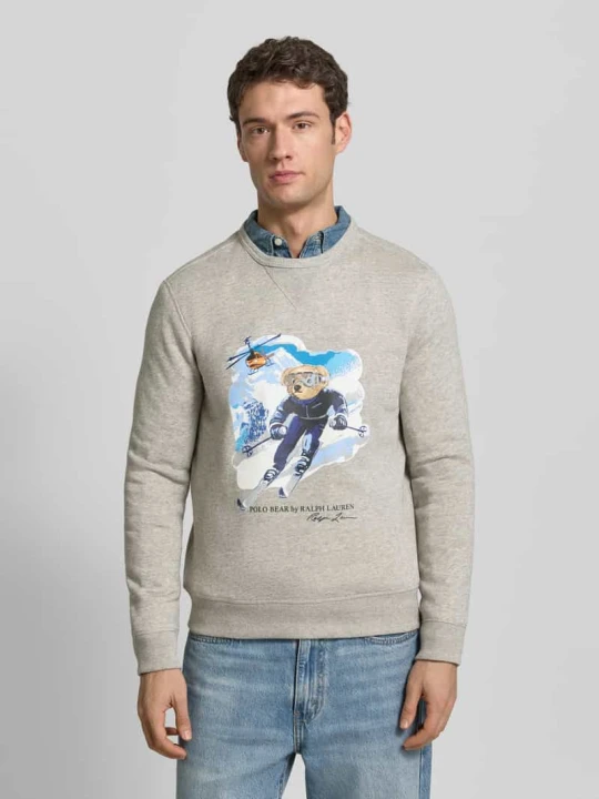 Zdjęcie produktu Bluza dresowa o regularnym kroju z mieszanki bawełny Polo Ralph Lauren Jasnoszary melanż
