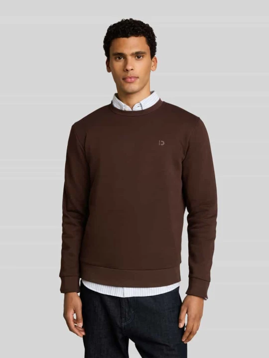 Zdjęcie produktu bluza o kroju regular fit z mieszanki bawełny Tom Tailor Ciemnobrązowy