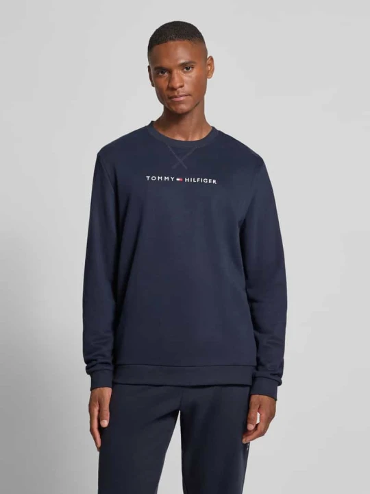 Zdjęcie produktu Bluza o kroju regular fit z mieszanki bawełny Tommy Hilfiger Granatowy