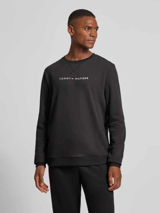 Zdjęcie produktu Bluza o kroju regular fit z mieszanki bawełny Tommy Hilfiger Czarny