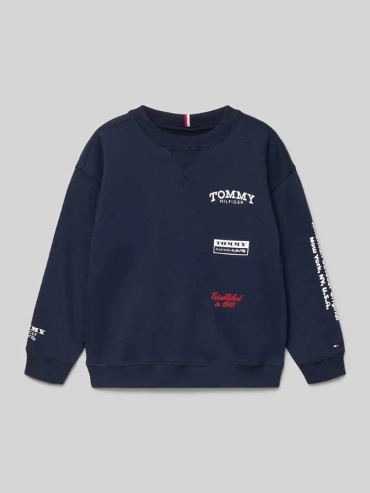 Zdjęcie produktu Bluza o kroju regular fit z mieszanki bawełny Tommy Hilfiger Granatowy