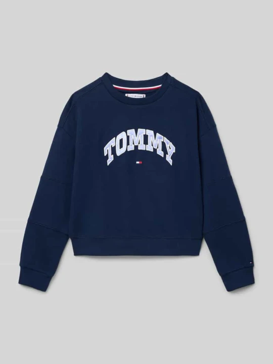 Zdjęcie produktu Bluza o kroju regular fit z mieszanki bawełny Tommy Hilfiger Granatowy