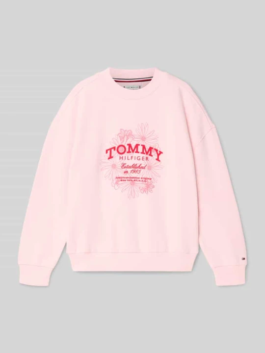 Zdjęcie produktu Bluza o kroju regular fit z mieszanki bawełny Tommy Hilfiger Różowy