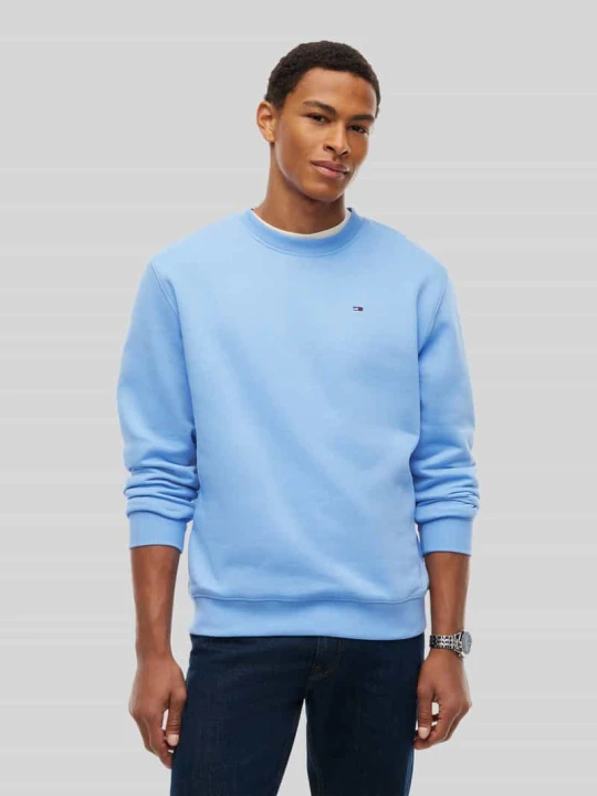 Zdjęcie produktu Bluza o kroju regular fit z mieszanki bawełny z wyhaftowanym logo Tommy Jeans Niebieski