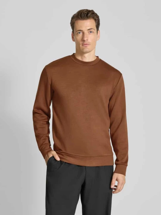 Zdjęcie produktu Bluza o kroju regular fit z mieszanki wiskozy model ‘EMANUEL’ Selected Homme Ciemnopomarańczowy