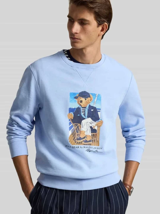 Zdjęcie produktu bluza o kroju regular fit z nadruk polo bear Polo Ralph Lauren Jasnoniebieski