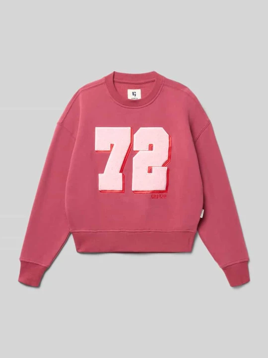 Zdjęcie produktu Bluza o kroju regular fit z nadrukiem z logo Garcia Różowy