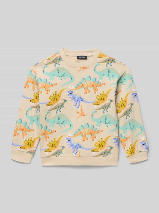 Zdjęcie produktu Bluza o kroju regular fit z nadrukiem z motywem na całej powierzchni BLUE SEVEN Kamienny