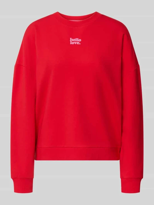 Zdjęcie produktu Bluza o kroju regular fit z nadrukiem z napisem model 'Cozy Nights' Mey Czerwony