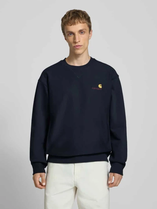 Zdjęcie produktu bluza o kroju regular fit z wyhaftowanym logo Carhartt WIP Ciemnoniebieski