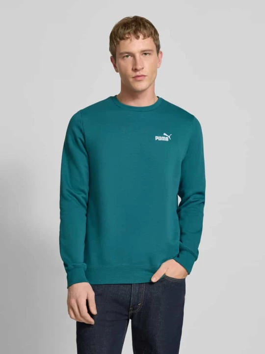 Zdjęcie produktu Bluza dresowa z logo w kroju regular fit z przeszywanym haftem logo Puma Butelkowy zielony