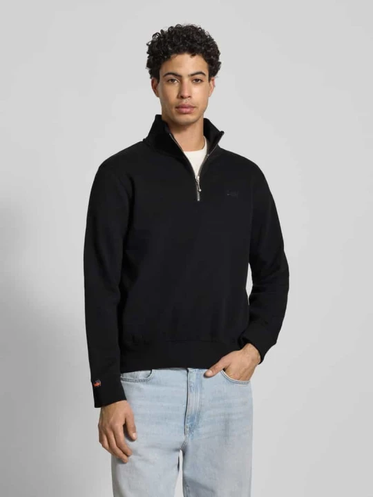 Zdjęcie produktu Bluza dresowa z logo w kroju regular fit z przeszywanym haftem logo Superdry Czarny