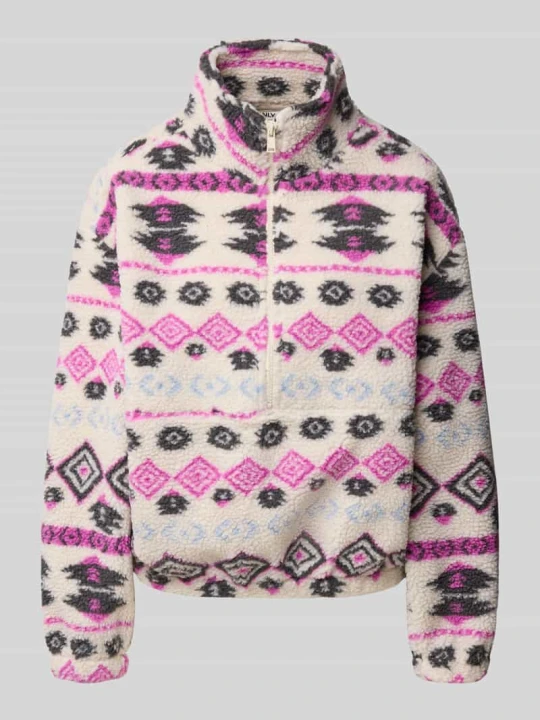 Zdjęcie produktu bluza o kroju regular fit z wzorem na całej powierzchni model 'JANNE' Only Złamany biały
