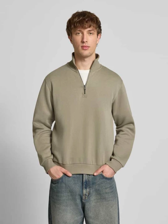 Zdjęcie produktu Bluza o kroju regular fit z kołnierzem zapinanym, model 'Bradley' Jack&Jones Oliwkowy